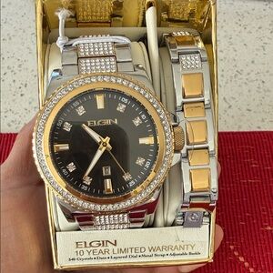 Elgin Men's Gold and Silver Watch Set